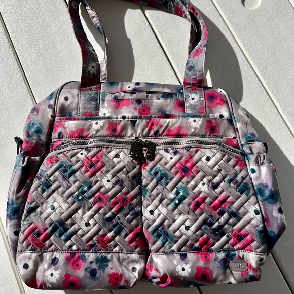lug Handbags - Lug Bumper Overnight / Gym Duffel Bag (Watercolor Pearl) EUC